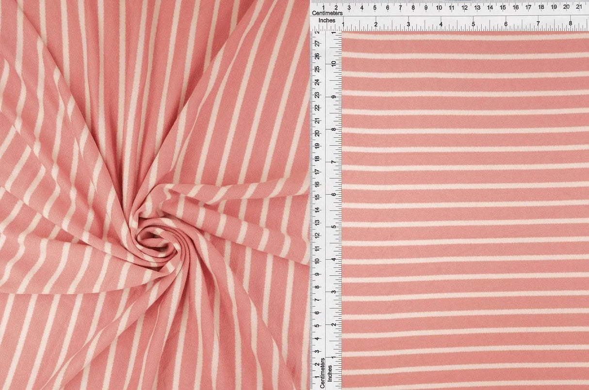 1 Yard Viscose Crepe Stripe Stretch Fabric with 1cm Line 58/60 Inch Wide