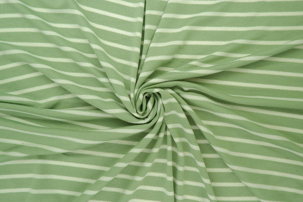 Viscose Crepe Stripe Stretch Fabric