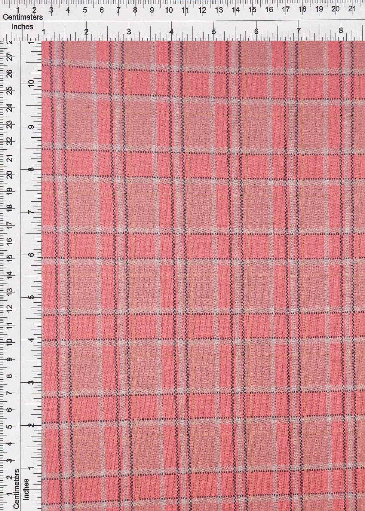 Plaid Double Knit Jacquard Stretch Fabric