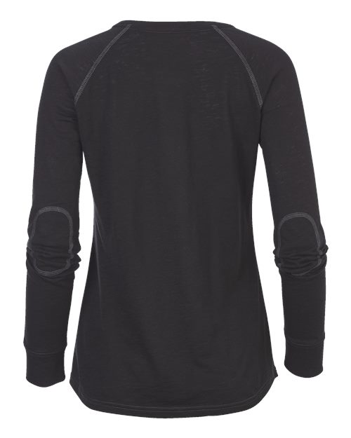 মহিলাদের সলিড প্রিপি প্যাচ লম্বা হাতা টি-শার্ট