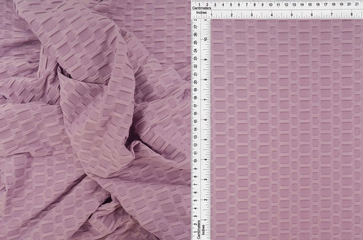 1 Yard Honeycomb Knit Solid Stretch Jacquard Fabric 58/60 Inch Wide