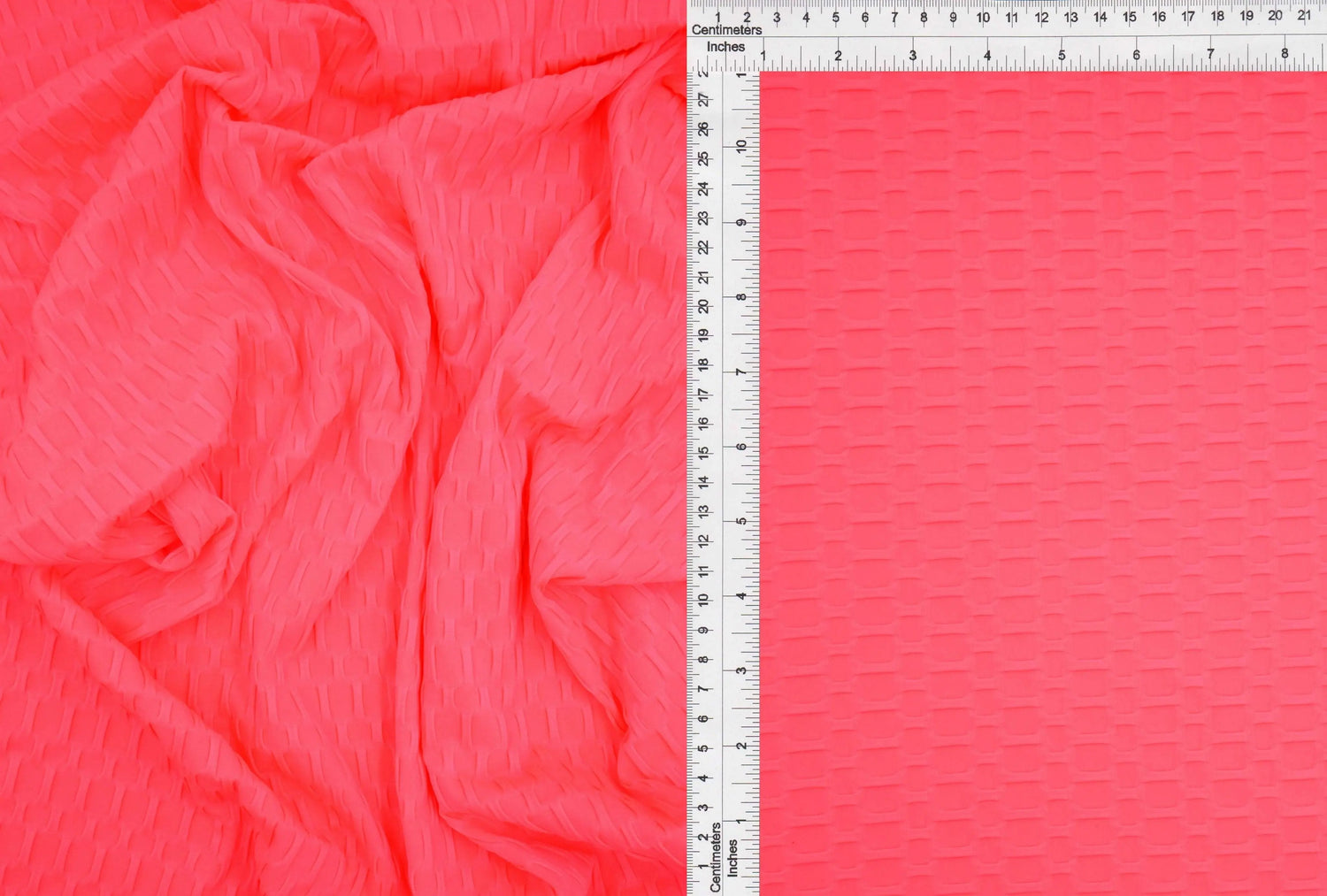 1 Yard Polyester Spandex Honeycomb Knit Solid Fabric 58/60" Width