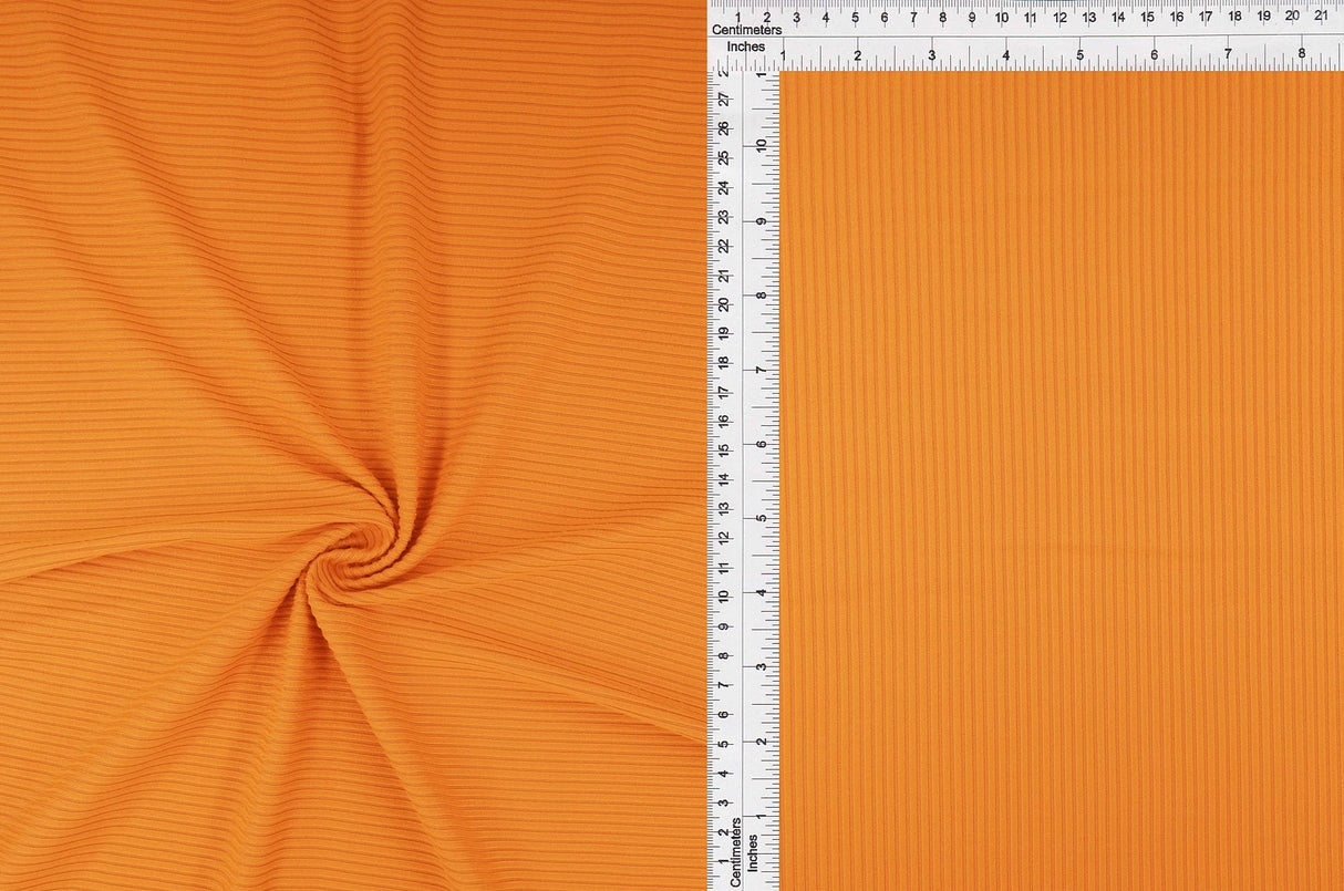 Rib Solid Stretch Knit Fabric
