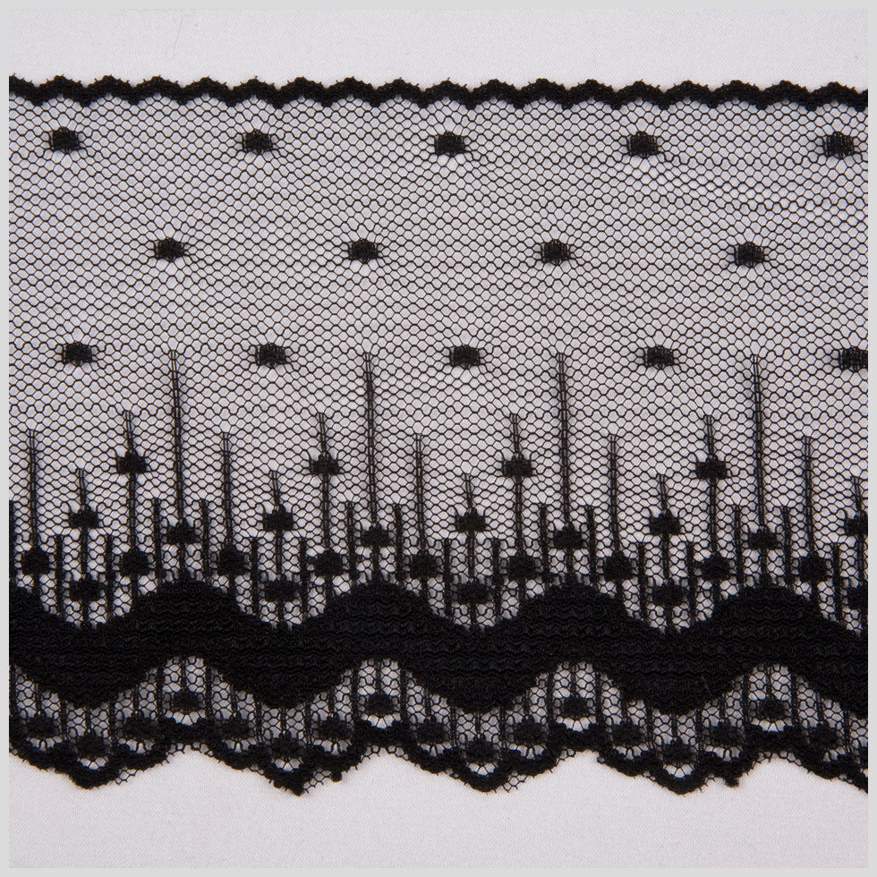 3.75" Black Lace