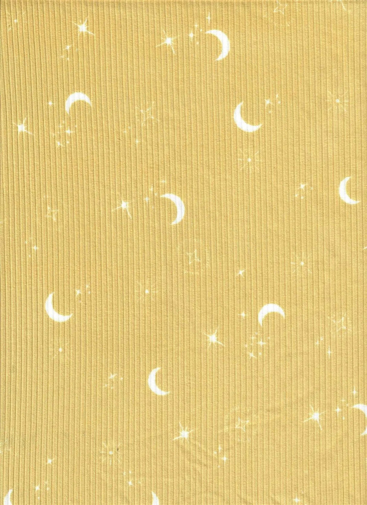 4×2 Yummy Rib Star and Moon Knit Stretch Fabric, 87% Polyester 13% Spandex, 58/60'' Wide
