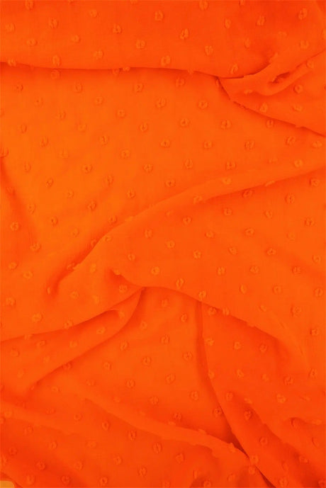 Waffle Swiss Dot Chiffon Fabric 100% Polyester 59/60'' Wide