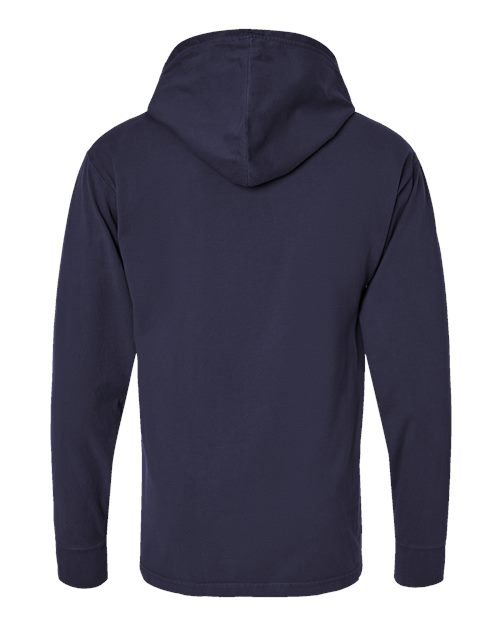 Unisex Garment-Dyed Jersey Hooded Long Sleeve T-Shirt