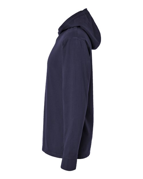 Unisex Garment-Dyed Jersey Hooded Long Sleeve T-Shirt
