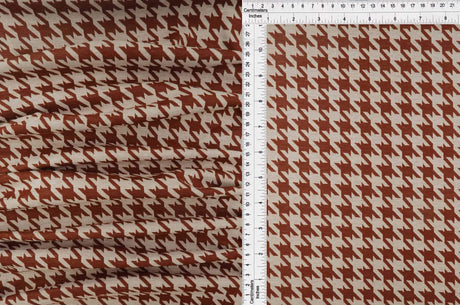 Herringbone Knit Jacquard Houndstooth Fabric Stretch Polyester Spandex 58/60 Inches Wide