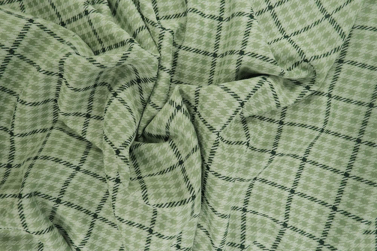 Double Knit Jacquard Plaid Stretch Fabric