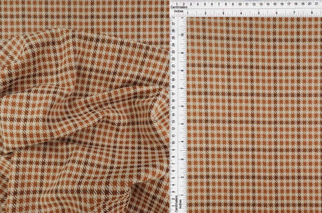 Classic Double Knit Jacquard Plaid Fabric Stretch Polyester Rayon 58/60 Inches Wide