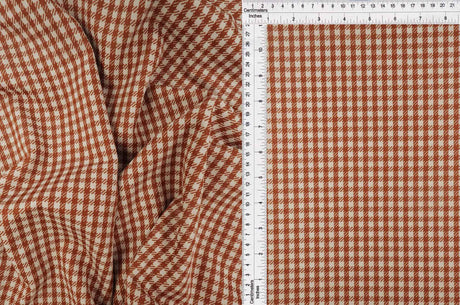 Double Knit Jacquard Plaid Fabric 1 Yard Soft Stretch Durable 58/60" Wide