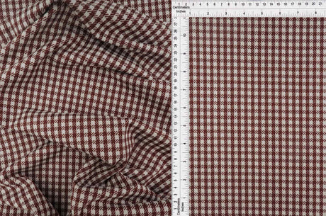 Double Knit Jacquard Plaid Fabric 1 Yard Soft Stretch Durable 58/60" Wide