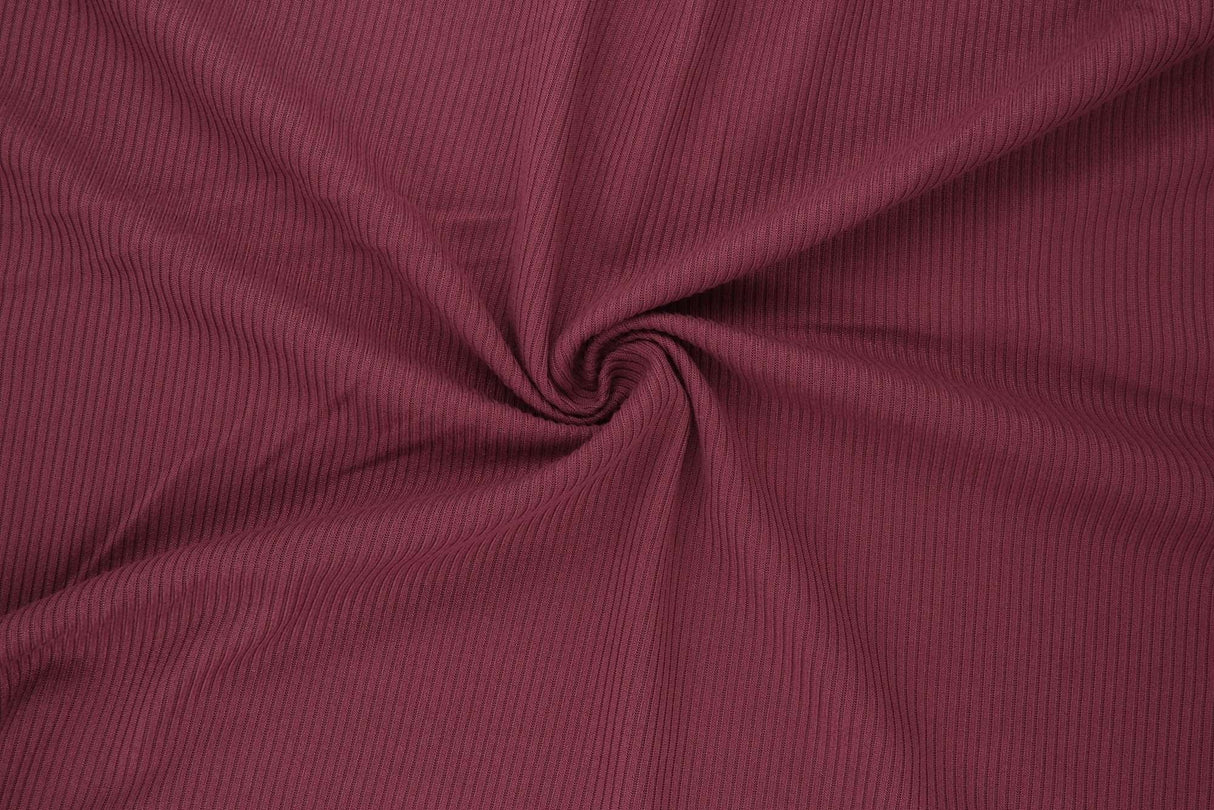 Rib Solid Stretch Knit Fabric