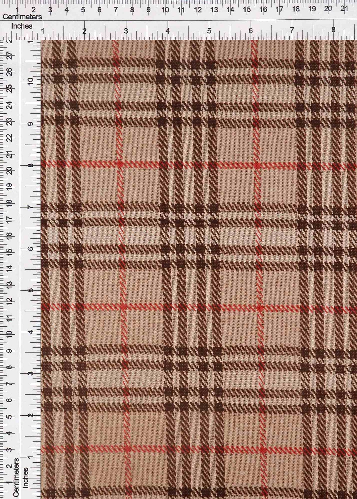 Jacquard Plaid Stretch Knit Fabric