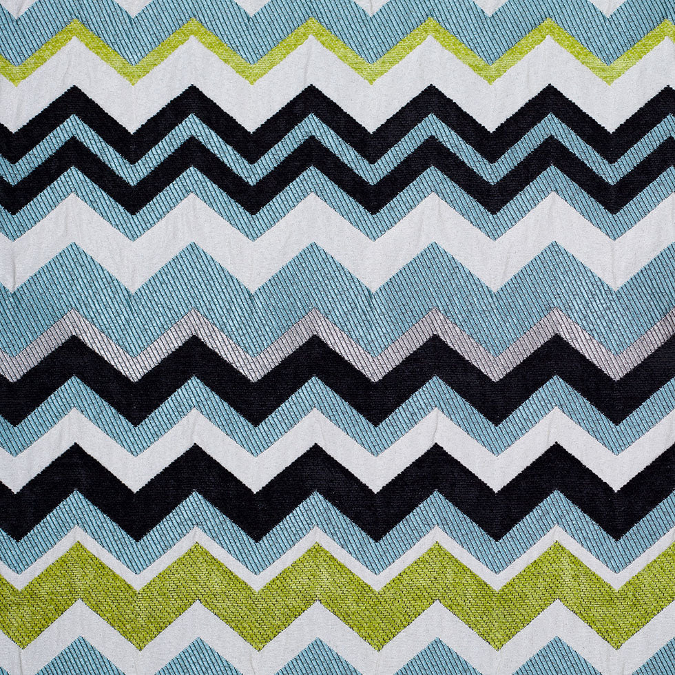 Spearmint Bold Colors Chevron Chenille