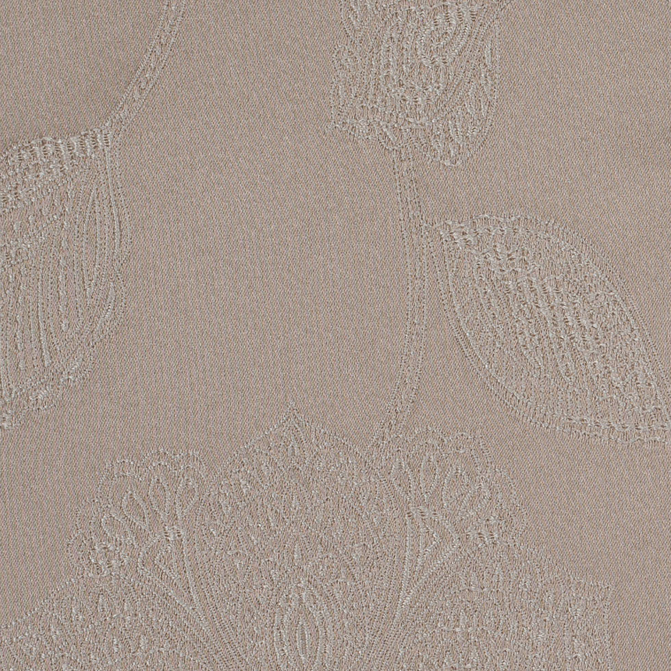 Dark Beige and Light Beige Floral Satin Jaquard