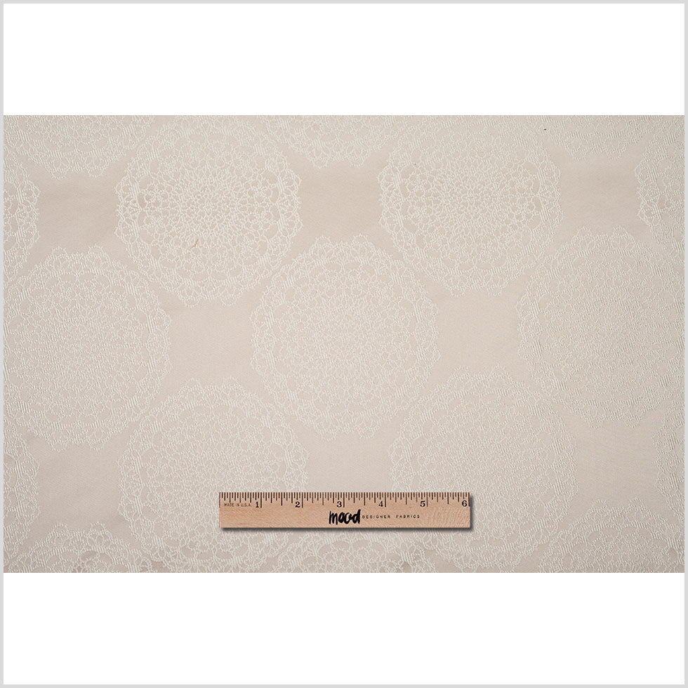 Champagne and Pale Gold Satin Jacquard