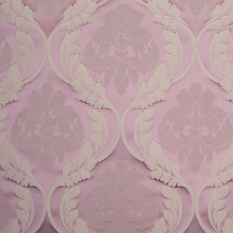 Lilac and Taupe Floral Satin Jacquard