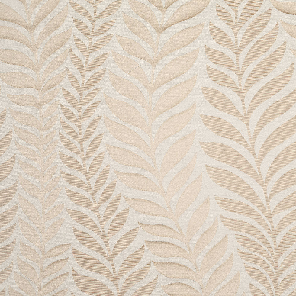 Beige and Light Beige Leafy Satin Jaquard