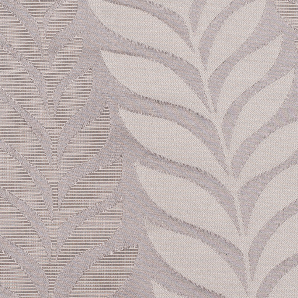 Silver Tone-on-Tone Leaves Satin Jacquard