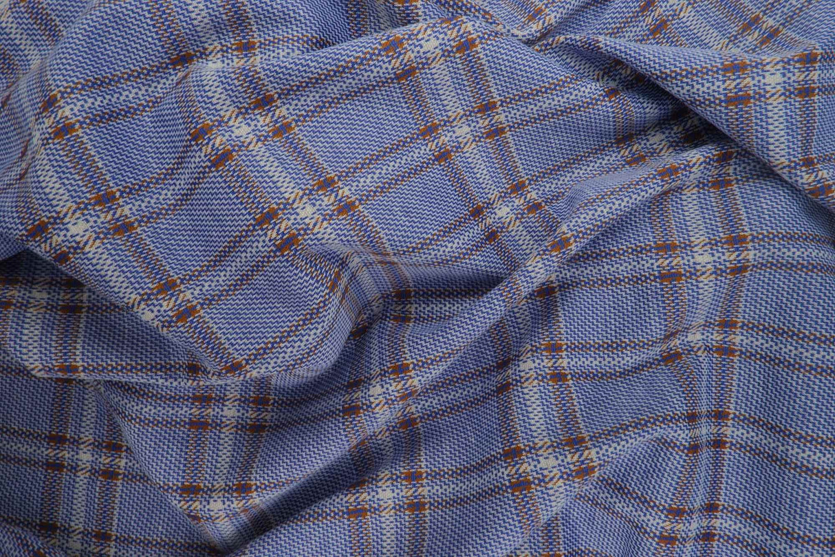 Soft Knit Jacquard Plaid Apparel Fabric Stretch Polyester Spandex 58/60 Inches Wide