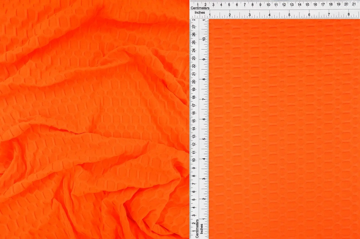 1 Yard Polyester Spandex Honeycomb Knit Solid Fabric 58/60" Width