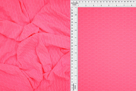 Honeycomb Knit Jacquard Solid Fabric Stretch Polyester Spandex 58/60 Inches Wide