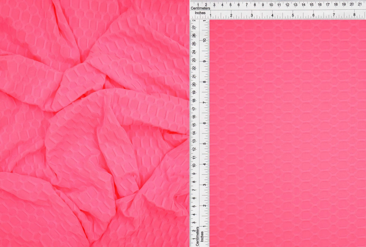 Honeycomb Knit Jacquard Solid Fabric 1 Yard Stretch Soft Durable 58/60" Wide