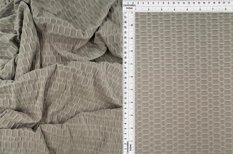 Honeycomb Knit Jacquard Solid Fabric 1 Yard Stretch Soft Durable 58/60" Wide