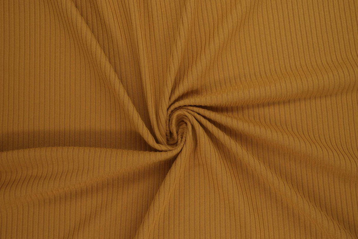 Rib Solid Stretch Knit Fabric