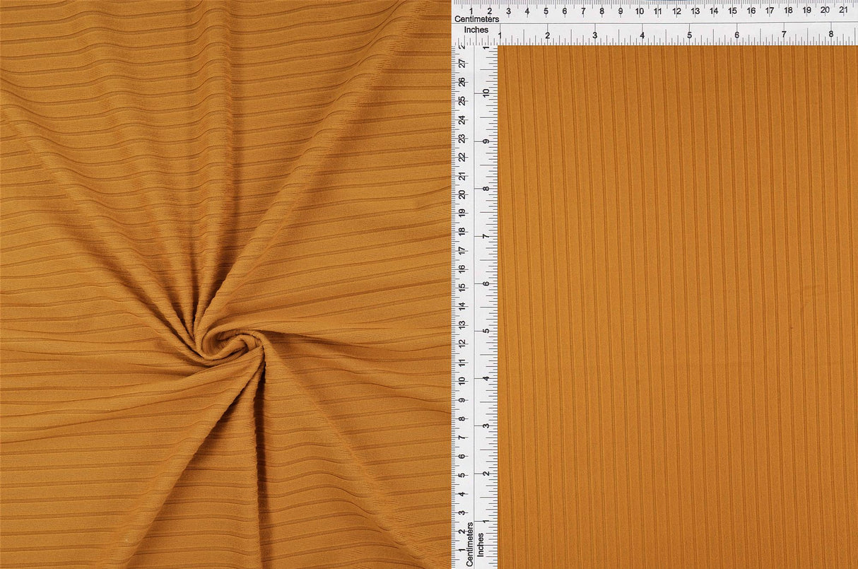 Rib Stretch Knit Fabric Solid
