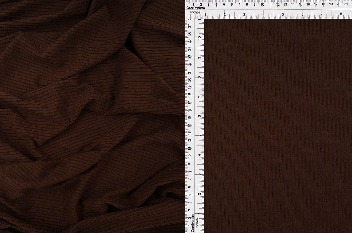 Rib Knit Solid Stretch Fabric