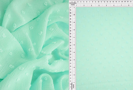 Waffle Swiss Dot Chiffon Fabric 100% Polyester 59/60'' Wide