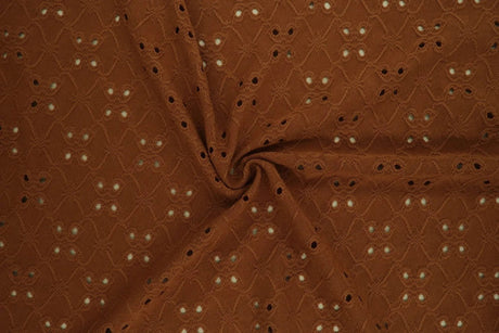 Lightweight DTY Knit Jacquard Eyelet Fabric Stretch Polyester Spandex 58/60 Inches Wide