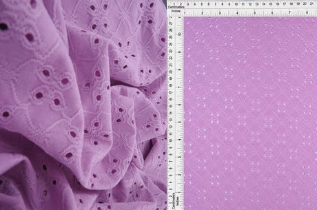 Lightweight DTY Knit Jacquard Eyelet Fabric Stretch Polyester Spandex 58/60 Inches Wide