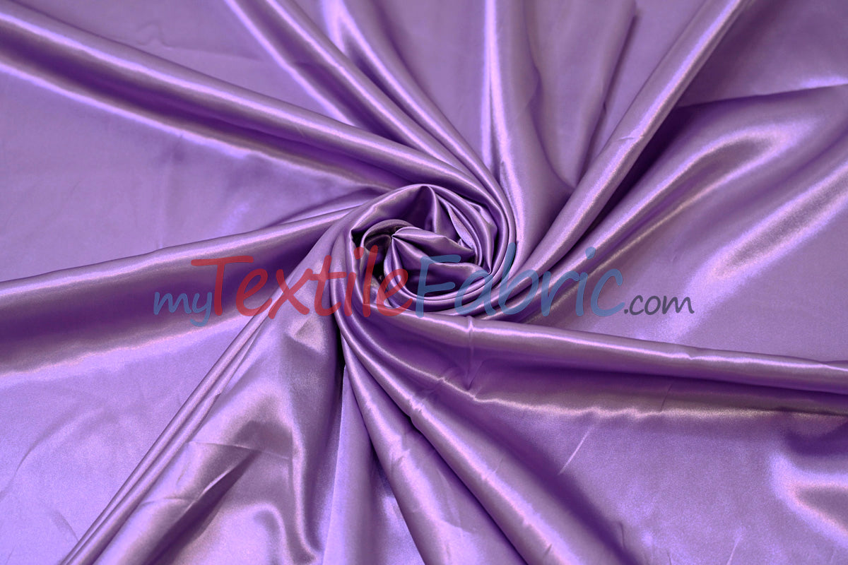 Charmeuse Satin Polyester Fabric - Solid, 58/60" Width, Multiple Colors (1 Yard)