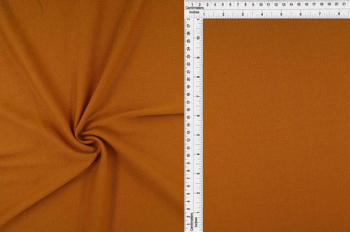 Rib Solid Stretch Knit Fabric