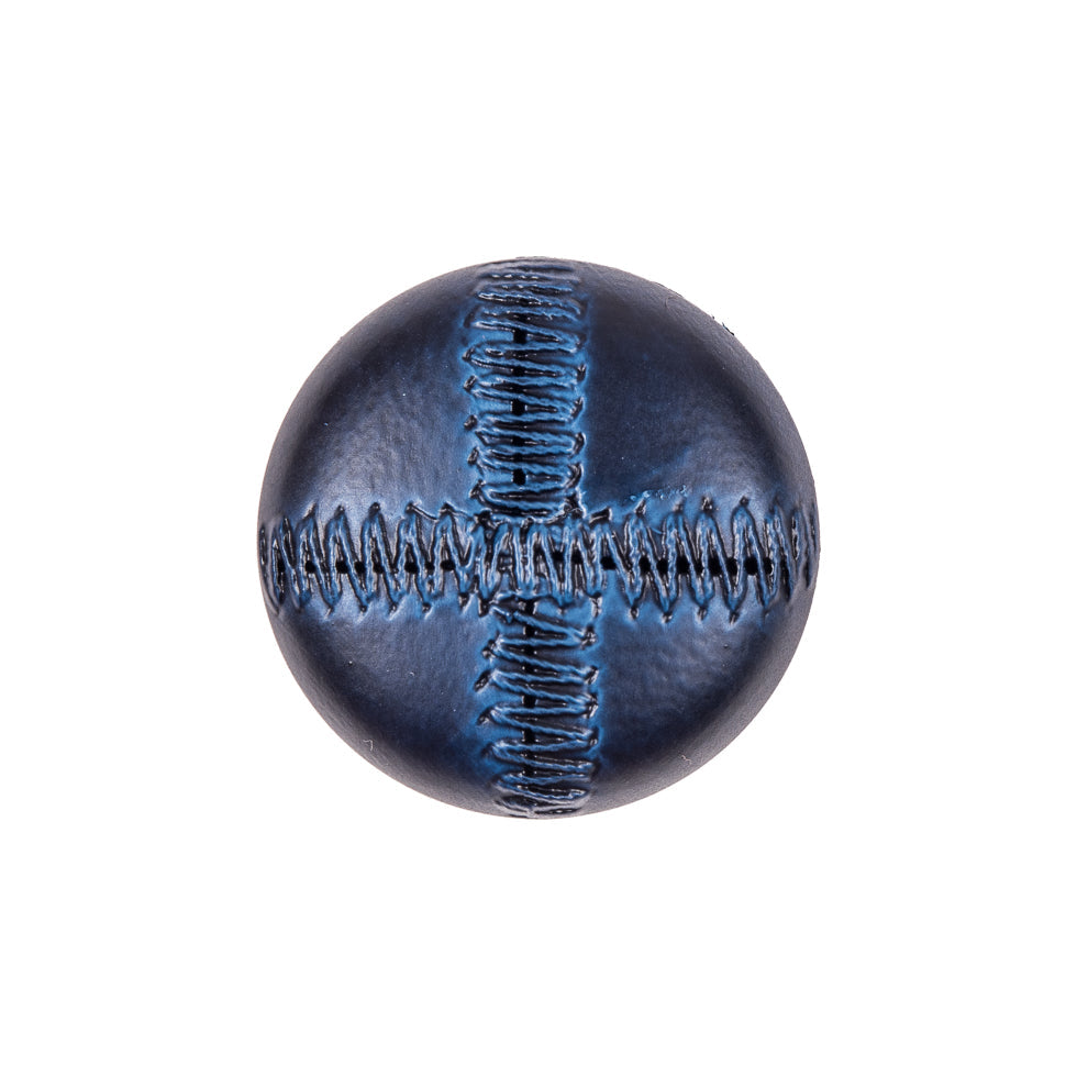 Italian Navy Top-Stitched Plastic Shank Back Button - 36L/23mm