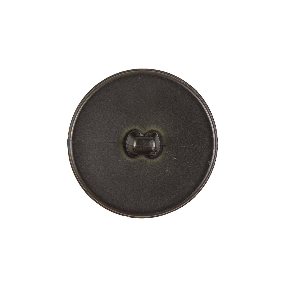 Italian Dark Green Top-Stitched Plastic Shank Back Button - 36L/23mm
