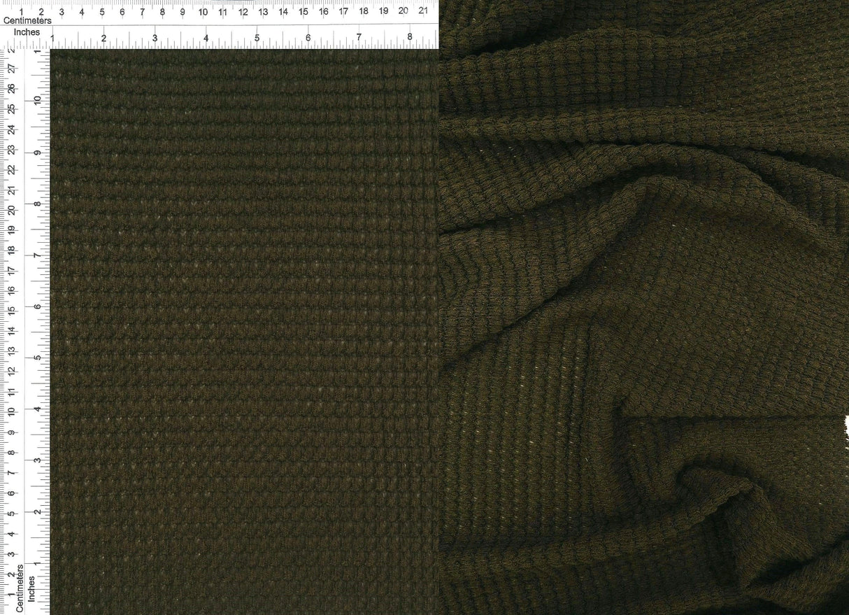 Stretch Waffle Knit Fabric Solid Colors