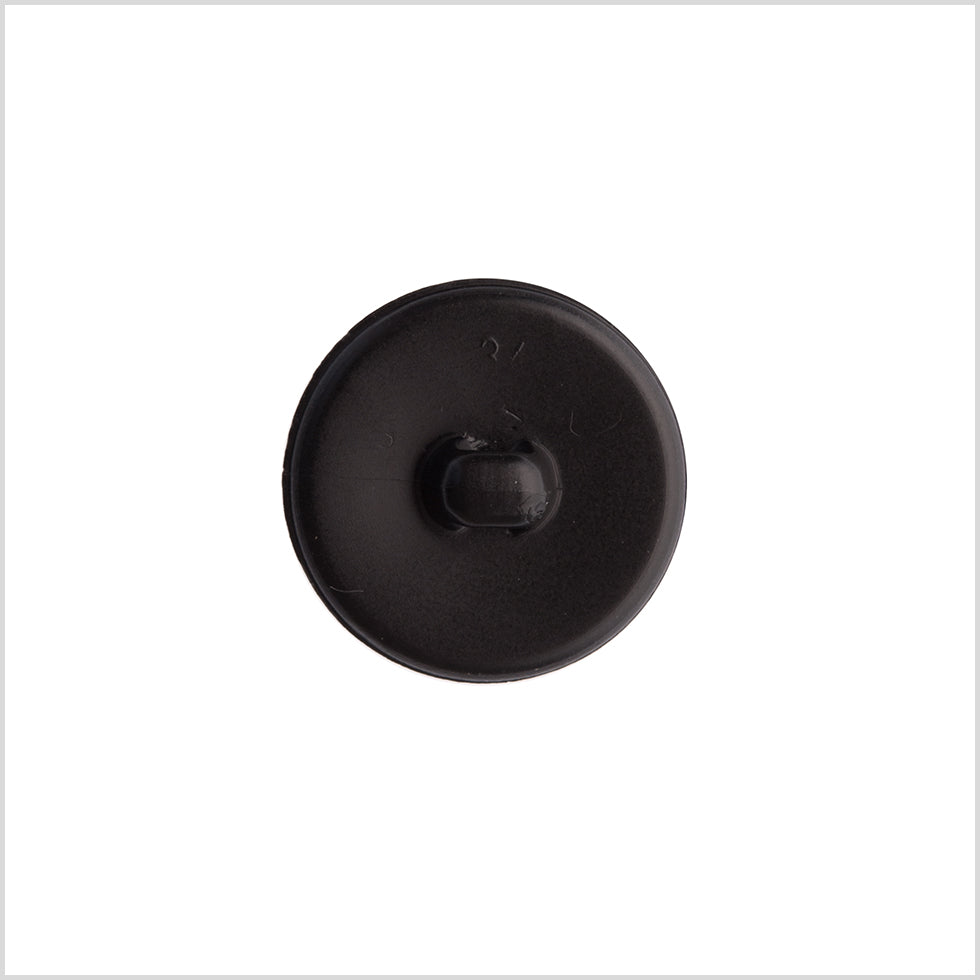 Italian Black Top-Stitched Plastic Shank Back Button - 36L/23mm