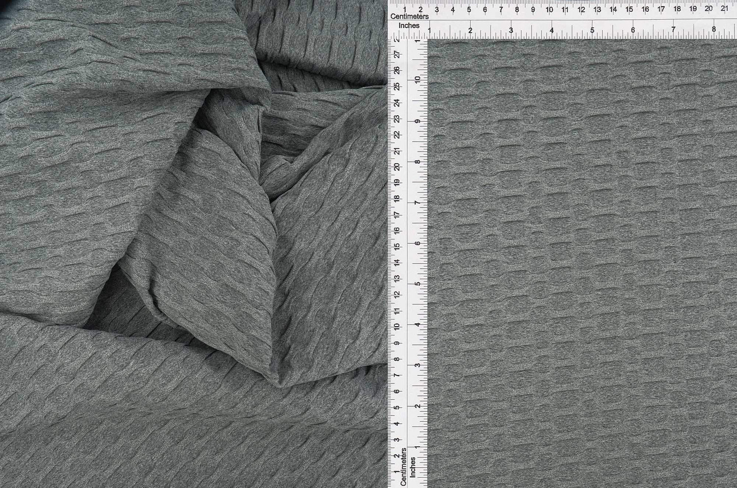 Honeycomb Knit Jacquard Solid Fabric Stretch Polyester Spandex 58/60 Inches Wide