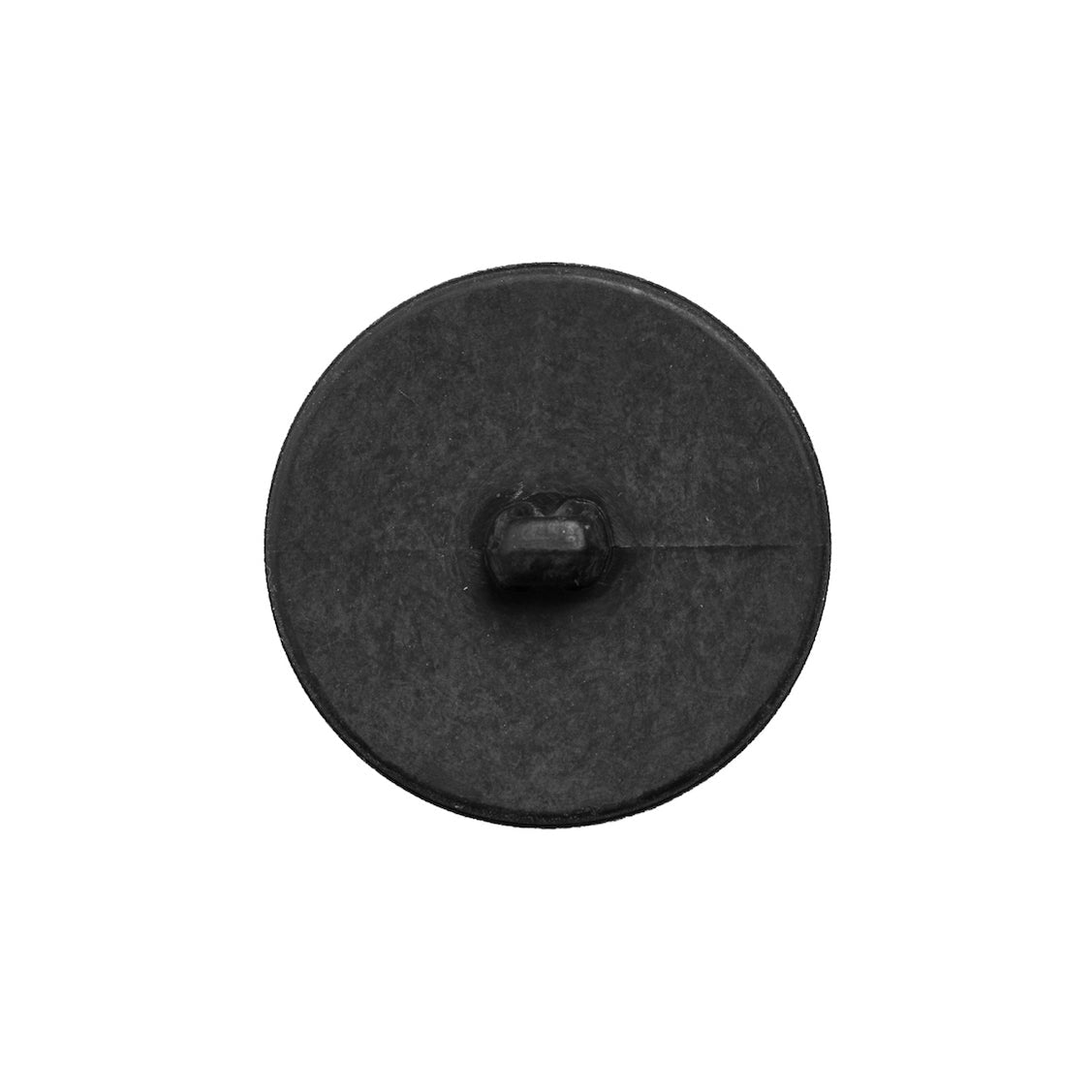 Italian Black Wavy-Textured Plastic Shank Back Button - 36L/23mm