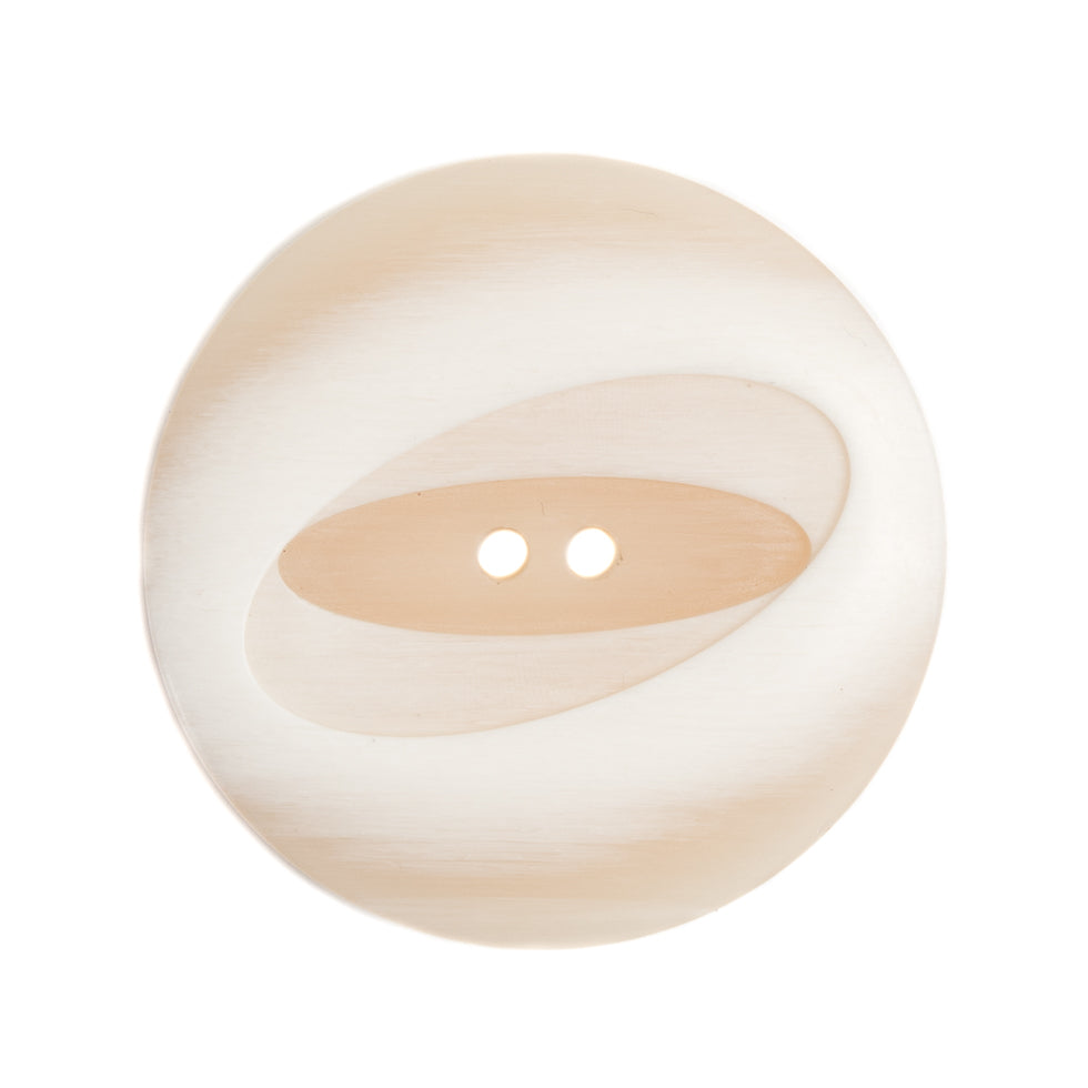 Italian Ivory 2-Hole Plastic Button - 44L/28mm