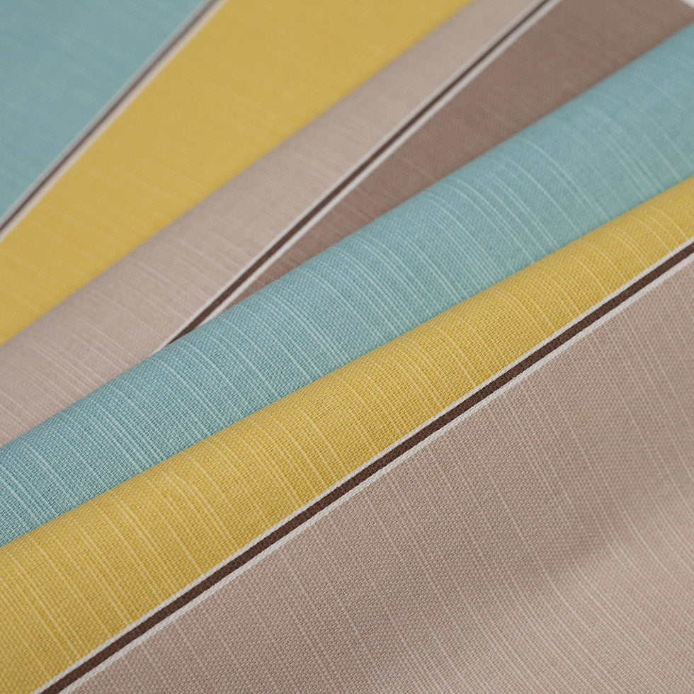 Azure Cotton Woven Wide Stripes