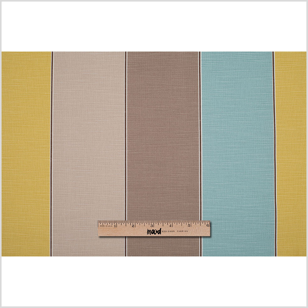 Azure Cotton Woven Wide Stripes