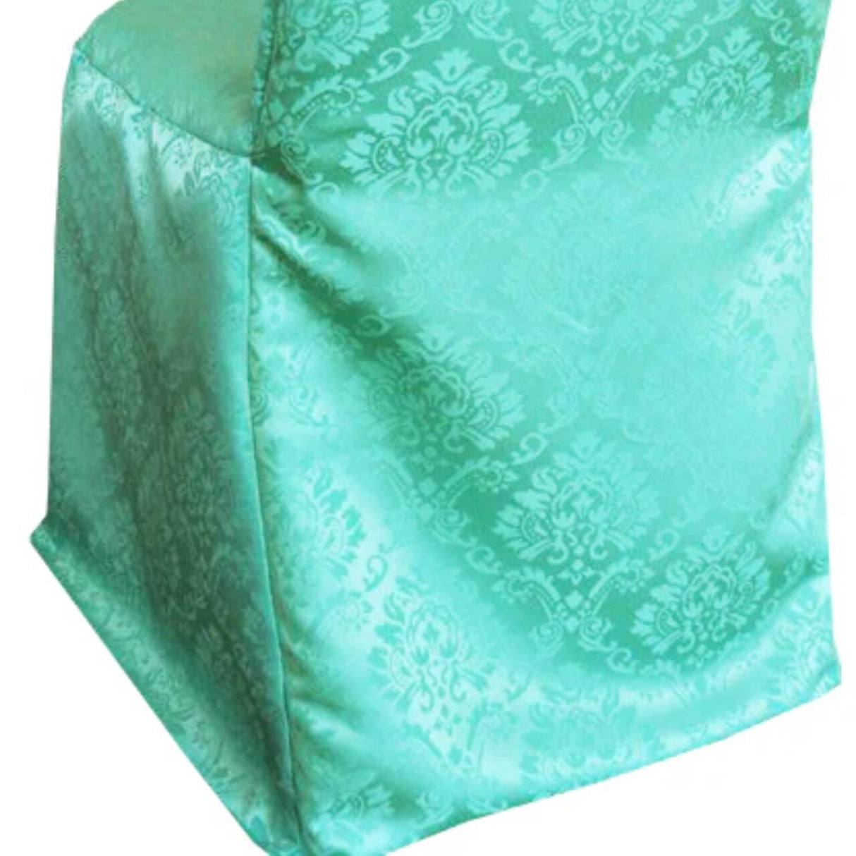 1 Piece Decorative Marquis Jacquard Polyester Chair Slipcover Tiff Blue/Aqua Blue