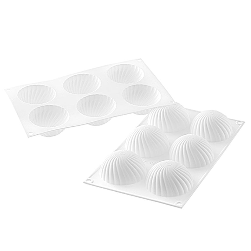 Silikomart "Parfum" Swirl Hemisphere Silicone Mold 3.7 Oz (108ml)