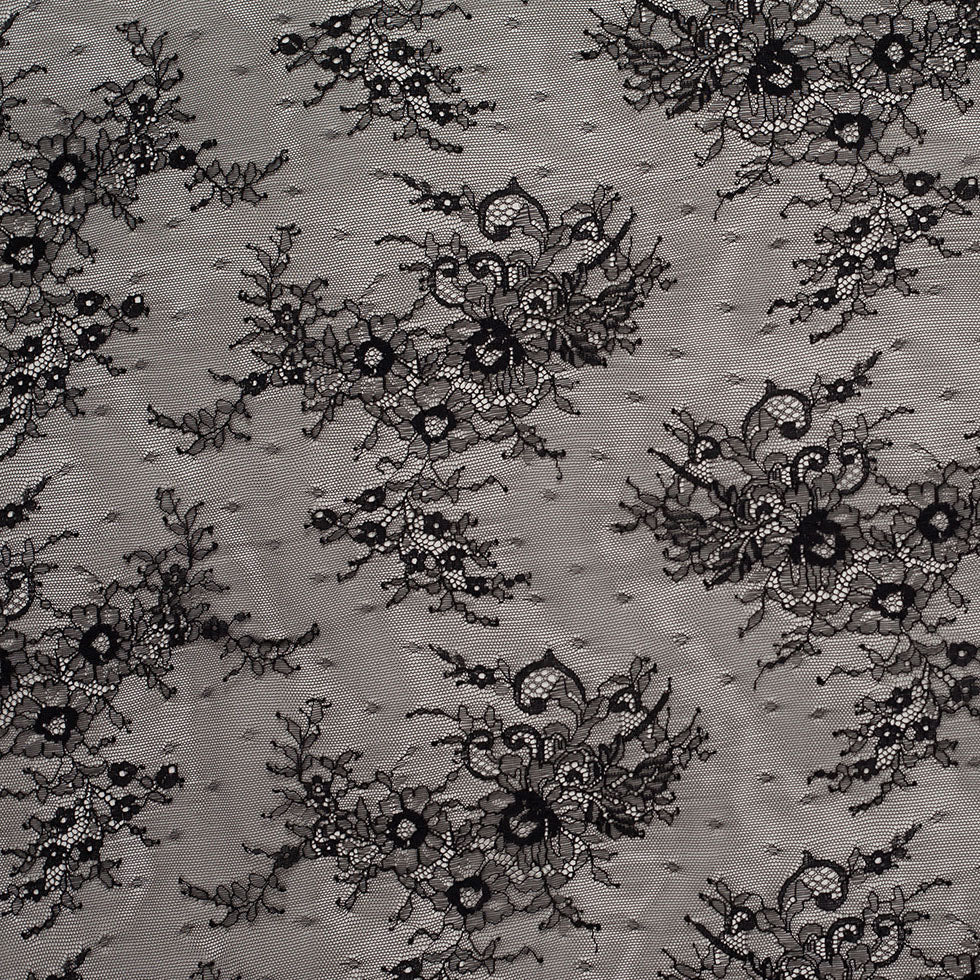 Chantilly Lace - Black Floral